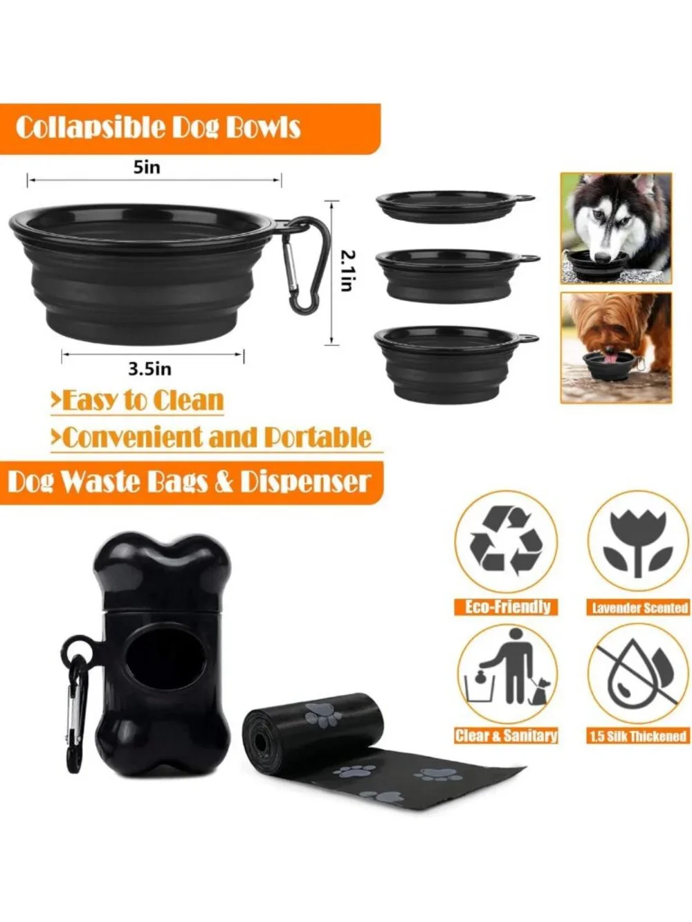 No-Pull Dog Harness, Collar & Leash Set with Travel Accessories for Easy Walks